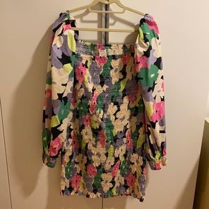 H&M printed smocked dress size XL